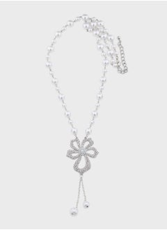 Khizana Statement Pearl Diamante Layered Necklace  - Image 1