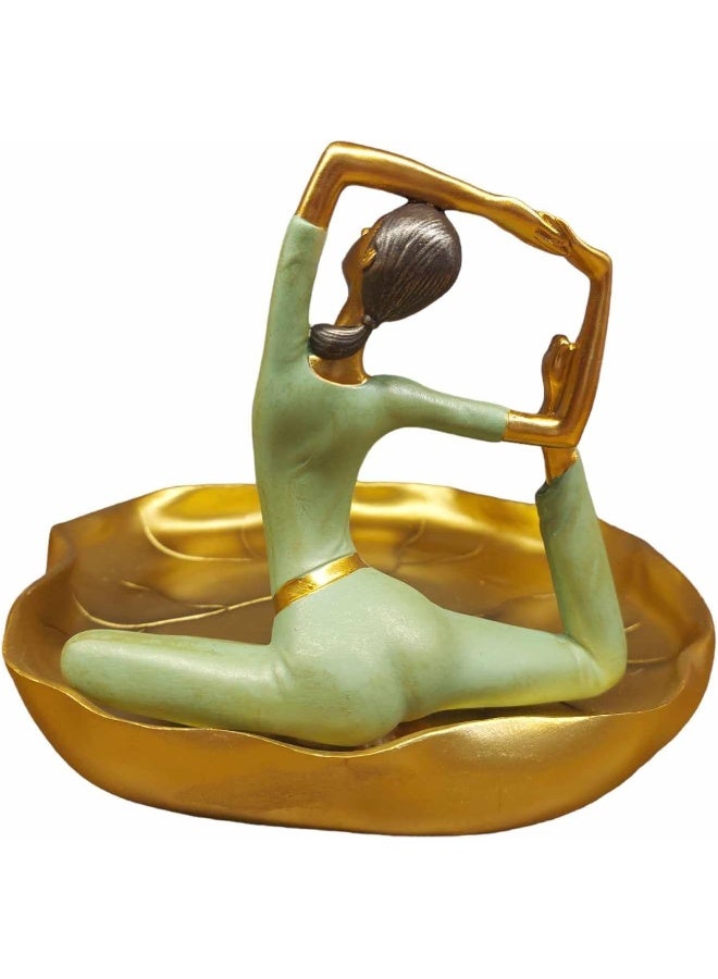 Pose Yoga Figurine Beautiful Girl Sitting on Leaf - Image 5