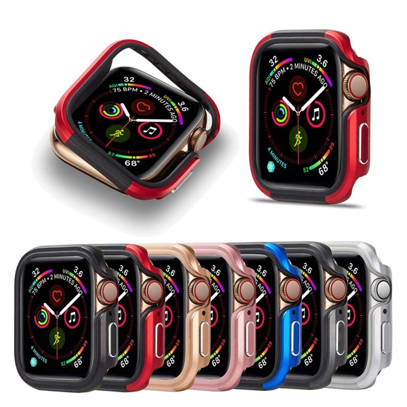 Shockproof Protective Case Compatible With 40mm Watch Rojo Color Aluminum Alloy TPU Cover - Image 3