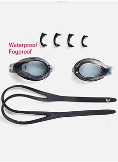 361 Degrees 4 in 1 Swim Goggles and Cap Set, UV 400 Protection Lenses Clear Anti-Fog Swimming Goggles Waterproof No Leaking with Nose Clip + Ear Plugs for Adult Men Women  - Image 2