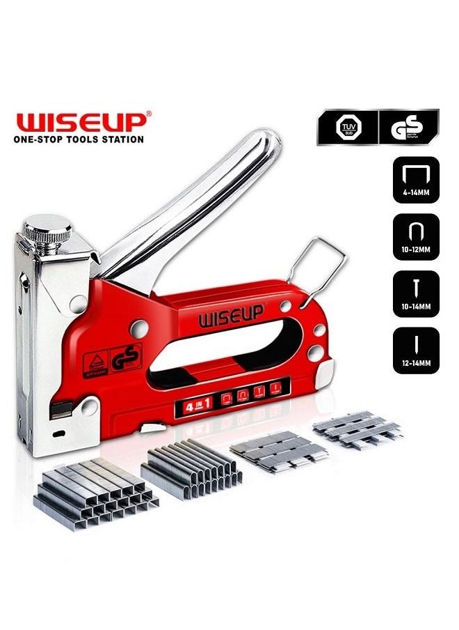 WISEUP - Staple Gun For Wood 4 In 1 Heavy Duty Stapler Gun With Staples 800 Pcs - Image 1