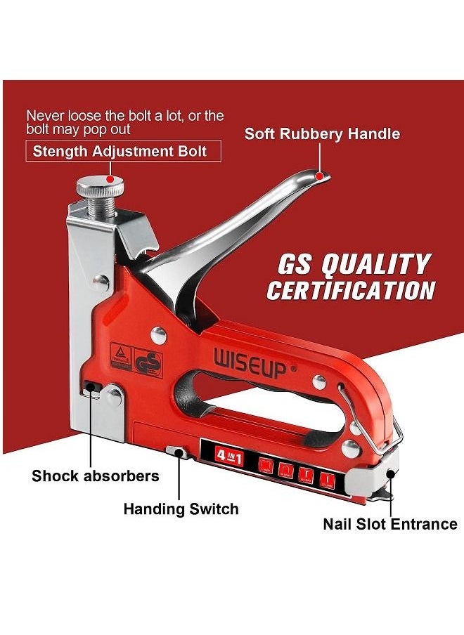 WISEUP - Staple Gun For Wood 4 In 1 Heavy Duty Stapler Gun With Staples 800 Pcs - Image 1