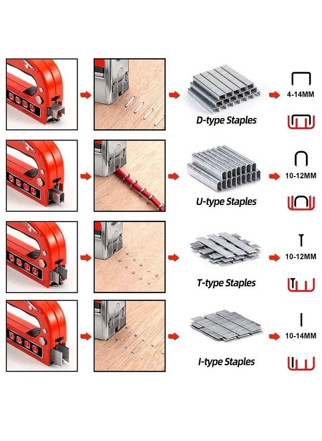 WISEUP - Staple Gun For Wood 4 In 1 Heavy Duty Stapler Gun With Staples 800 Pcs - Image 1