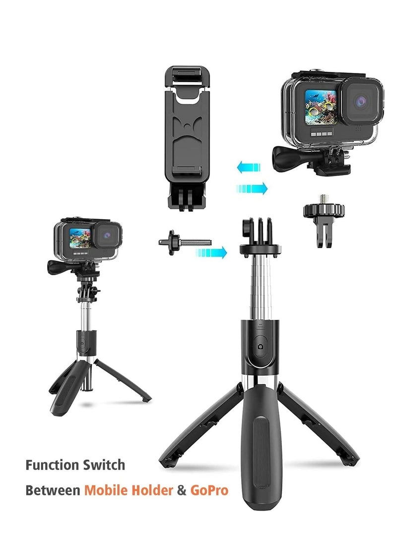 ELTRAZONE Selfie Stick, 3 in 1 Extendable Selfie Stick Tripod with Detachable Bluetooth Wireless Remote Phone Holder for iPhone 12/Xs/iPhone 8/iPhone 11/11pro, Galaxy S10/S9 Plus/S8/Note8, LG - Image 2