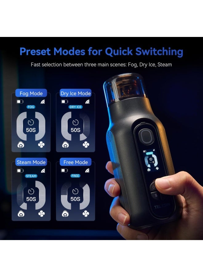 TELESIN C40 Portable Fog Machine for Photography Fog Effect, 40W Handheld Smoke Machine Fog Maker with Remote Control Mini Hand-held Fogger for Outdoor Events, Parties, Stage Effects,  Disinfection, Weddings - Image 2