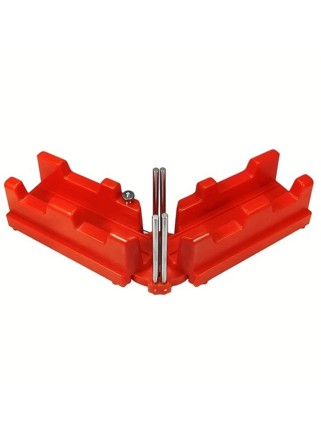 Red 2 in 1 Miter Gauge and Angle Cutting Tool Durable Plastic Manual Measuring Guide for Woodworking - Image 3