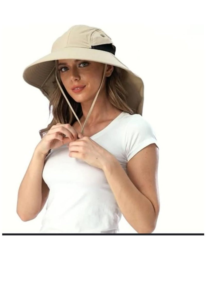 DUNISO Outdoor Sunshade Hat With 50 + UPF Protective Hat, Wide Brim Fisherman's Hat With Neck Flap, Sunscreen, Anti Ultraviolet, Go Out, Fishing, Play, For Men And Women - Image 5