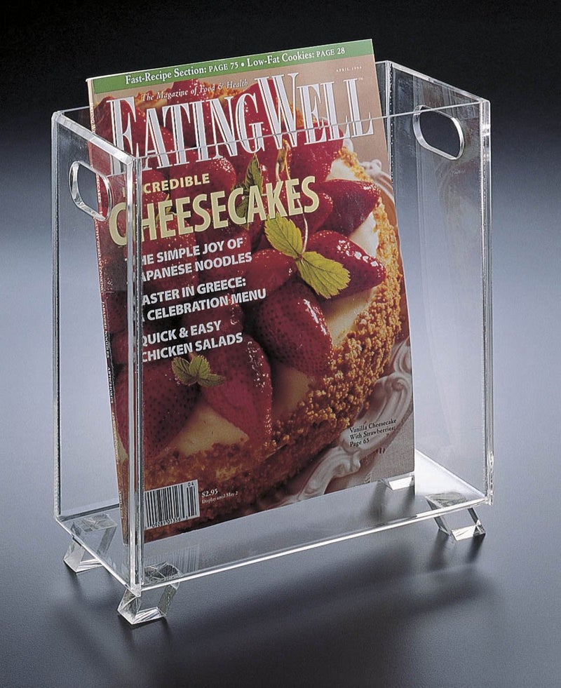 Huang Acrylic Huang Acrylic Clear Magazine Holder or Wastebasket  - Image 4