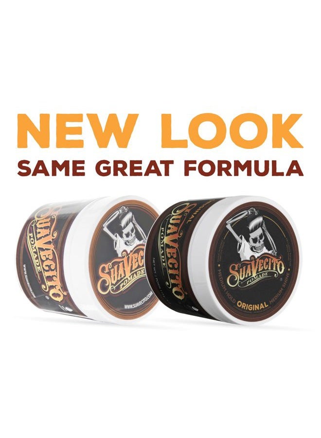 SUAVECITO Pomade Original All Day Hold for Hairstyles for Men, Medium Shine Water Based Wax Like Flake Free Gel, Easy To Wash Out, 8 Oz, Pack of 2 - Image 2