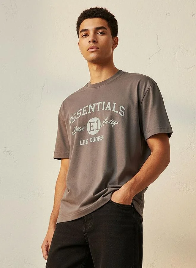 Lee Cooper Lee Cooper Regular Fit Crew Neck Short Sleeves Logo Print T shirt