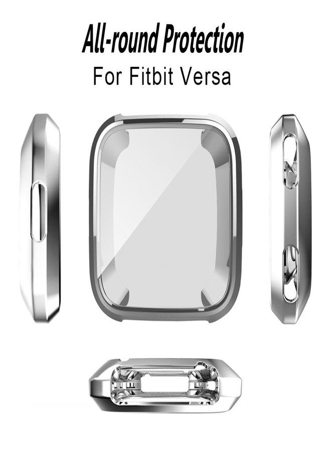 RICHONE [8-Pack] Screen Protector Case Compatible with Fitbit Versa Cover,All-Around Soft TPU Plated Cover Ultra Slim Scratch-Proof Bumper Shell Accessories (8 Colors) - Image 4