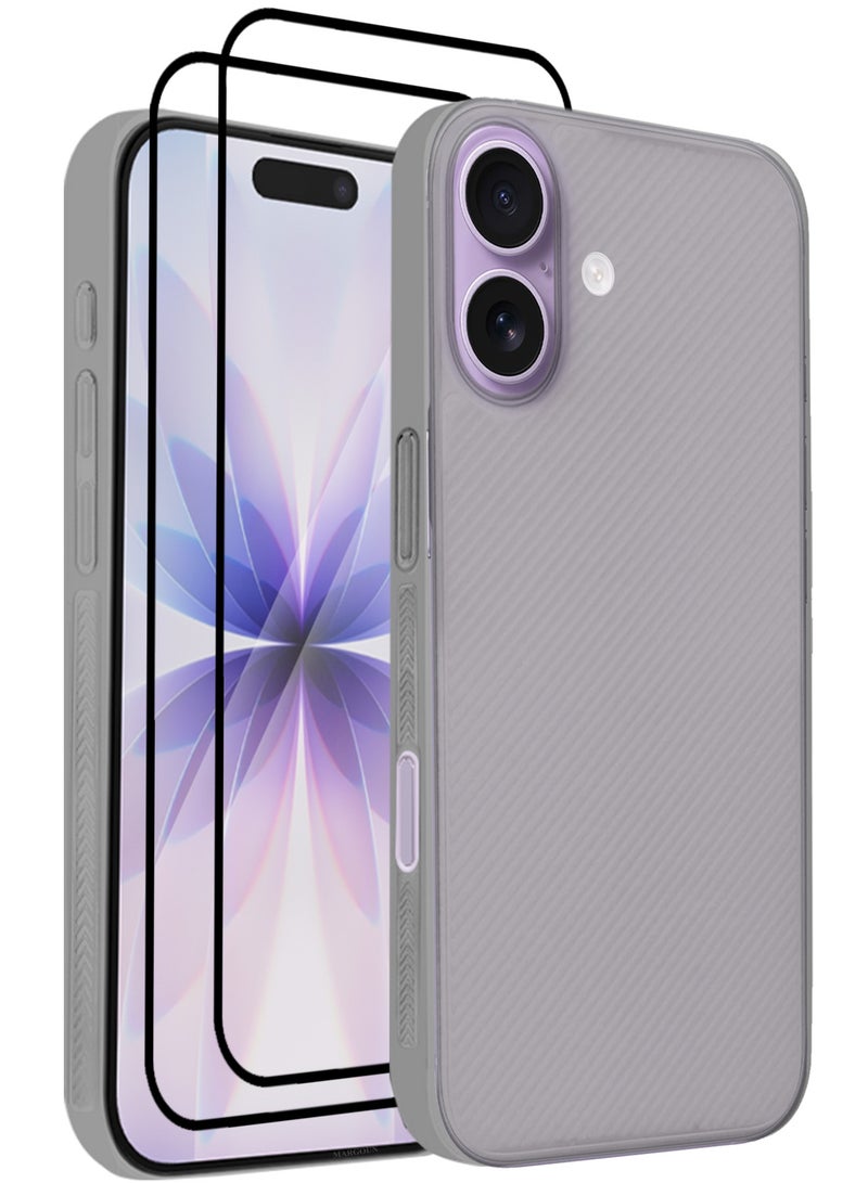 CATANES 3 Packs Case Cover for iPhone 17 - Sturdy Durable Ultra-Thin Case - Air Skin Line Design Transparent Back Cover -  Drop Protection Cover  with Two 3D Screen Protectors - Black - Image 1