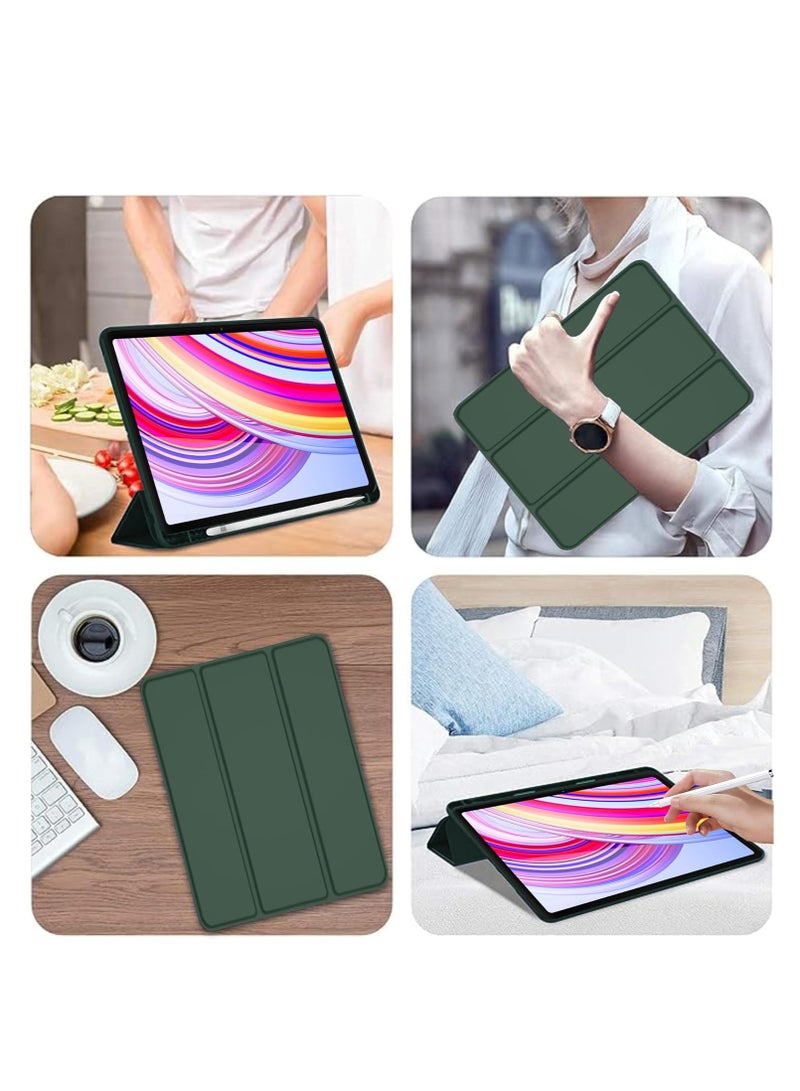 Case Case for Redmi Pad Pro 12.1 inch, Soft Flexible Protective Case Cover for Redmi Pad Pro 12.1 Inch Tablet, Support Auto Sleep Wake - Green - Image 3
