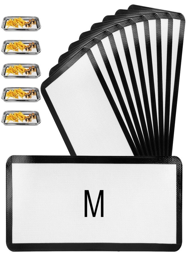 AojSup 10 Pcs Medium Silicone Mats Compatible with Harvest Right Freeze Dryer Silicone Mats Reusable Baking Sheet Durable Easy Clean No Stick Trays Drying Liners for Kitchen, Gray, M - Medium - Image 1