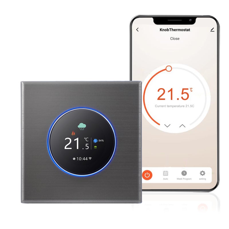 WiFi Smart Thermostat Temperature Controller Weekly Programmable Button Control/ Mobile APP/ Voice Control Compatible with/Google Home, for Electric Floor Heating 16A - Image 1