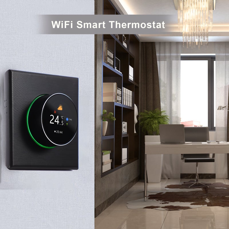 WiFi Smart Thermostat Temperature Controller Weekly Programmable Button Control/ Mobile APP/ Voice Control Compatible with/Google Home, for Electric Floor Heating 16A - Image 3