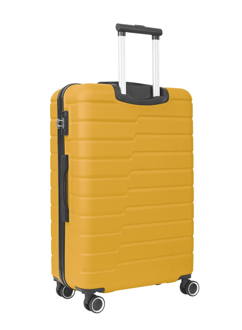 بارا جون حقيبة سفر بعجلات كبيرة الحجم خفيفة الوزن من  صلبة -  بوصة تحمل  كجم بعجلات رباعية - صفراء - Image 2