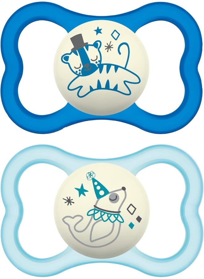 MAM MAM Air Night Pacifiers, Sensitive Skin Pacifier, Glow in the Dark Pacifier, Best Pacifier for Breastfed Babies, Baby Boy Pacifiers  - Image 1