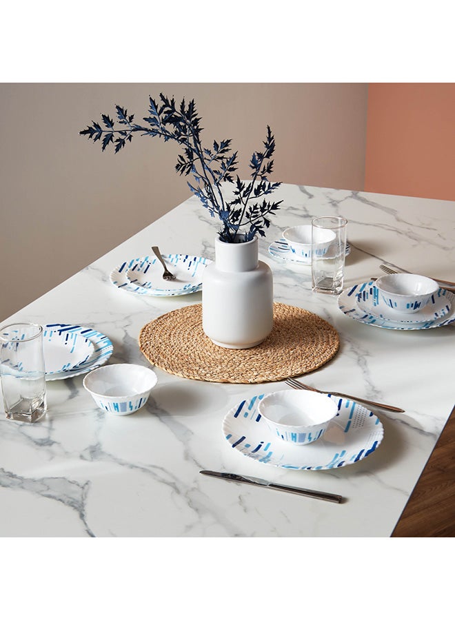 Home Box Atlanta Abstract 12-Piece Opal Dinnerware Set 25 x 2 x 25 cm  - Image 5