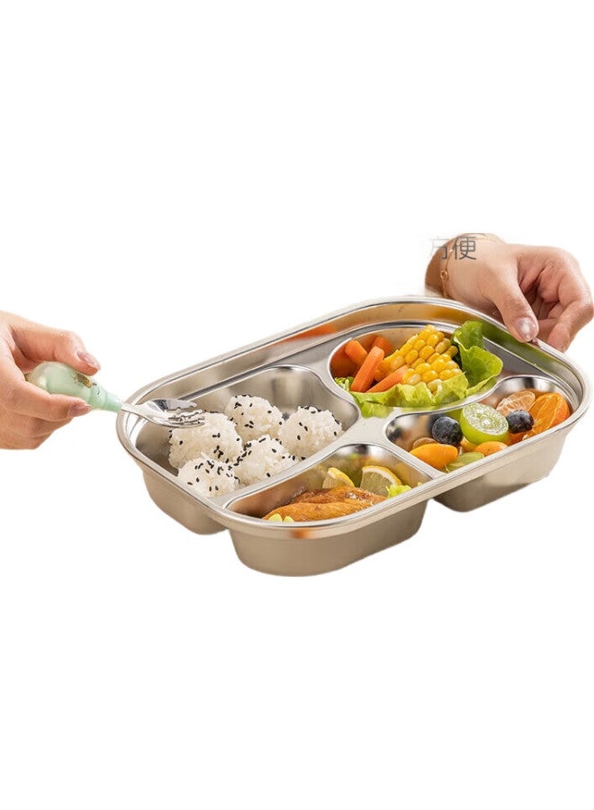 GRASEY Guangyi 316 Stainless Steel Children'S Divided Plate, Baby Home Use Four-Compartment Plate, Boys' Dining Tray, Kindergarten Tableware Gy1377 - Image 2