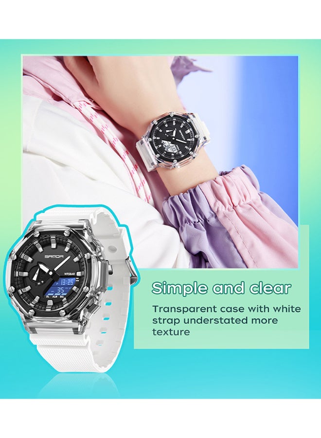 Sanda Watch Men'S And Women'S Fashion Korean Transparent High School Electronic Watch Multi-Functional Luminous Waterproof Live Explosions SANDA 3341 - Image 3