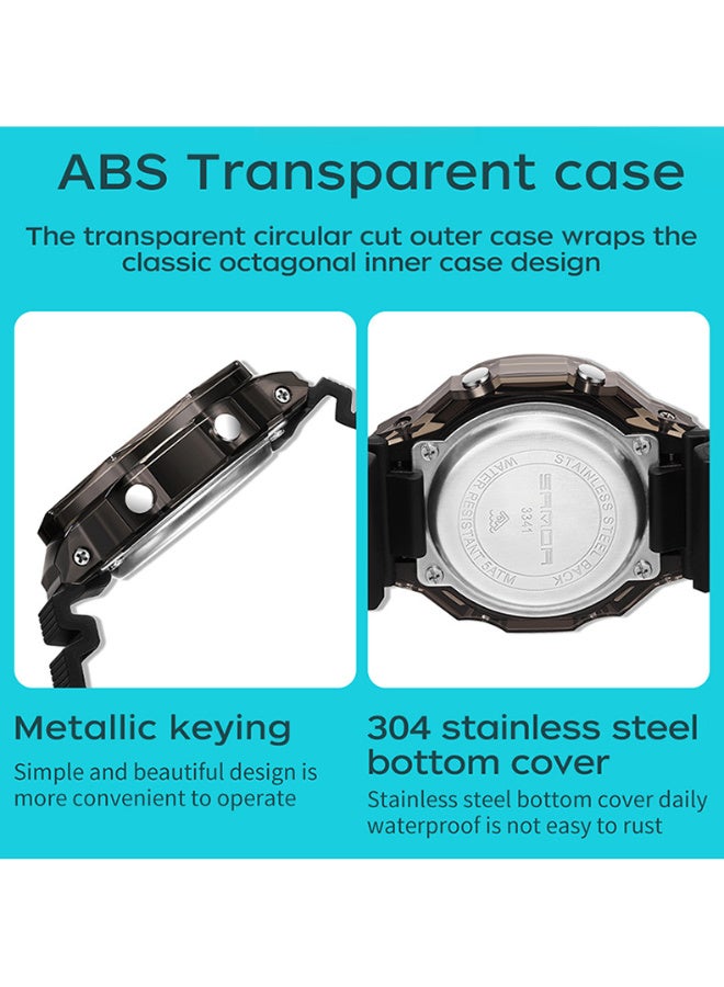 Sanda Watch Men'S And Women'S Fashion Korean Transparent High School Electronic Watch Multi-Functional Luminous Waterproof Live Explosions SANDA 3341 - Image 5