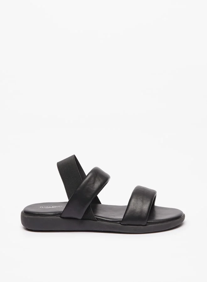 Flora Bella Women Solid Elasticated Back Strap Sandals