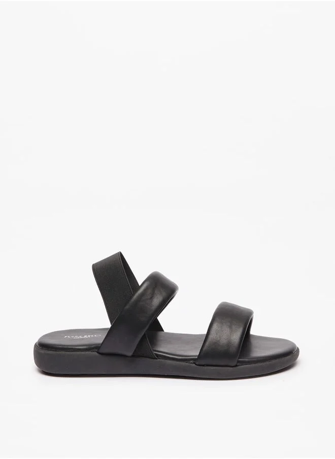 Flora Bella Women Solid Elasticated Back Strap Sandals