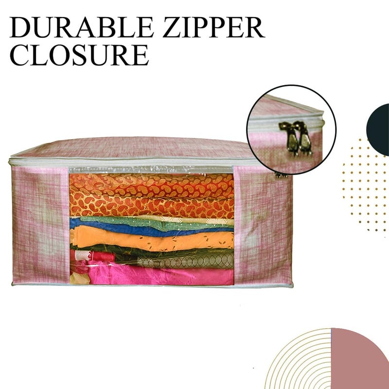 SHAPING FABRIC Non-Woven Garment Cover with Transparent Window & Double Metal Zipper - Dustproof Storage Bag for Sarees, Suits, Jackets, and Shirts - Image 5