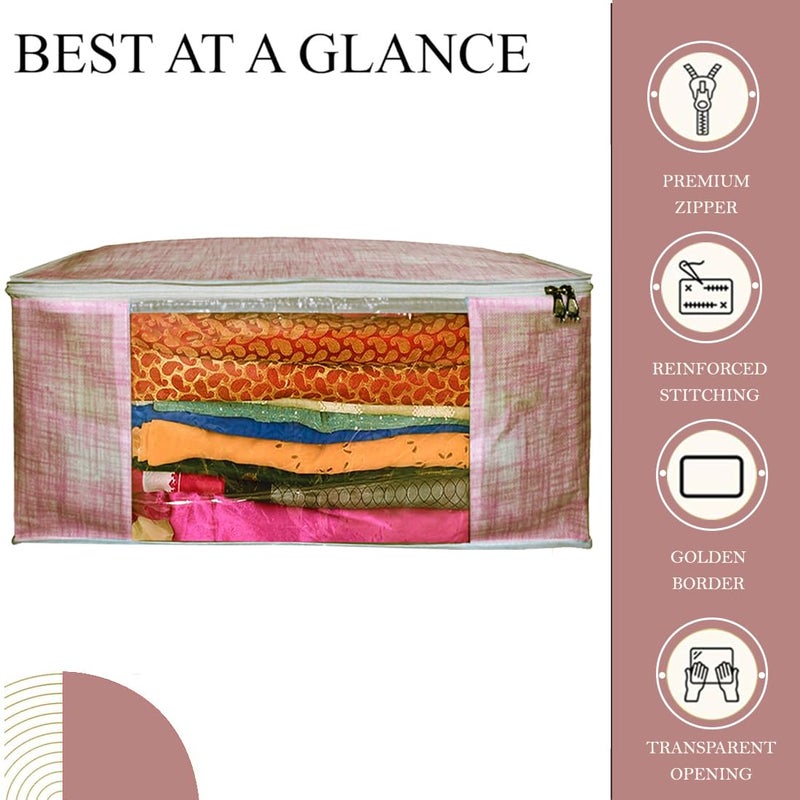 SHAPING FABRIC Non-Woven Garment Cover with Transparent Window & Double Metal Zipper - Dustproof Storage Bag for Sarees, Suits, Jackets, and Shirts - Image 4