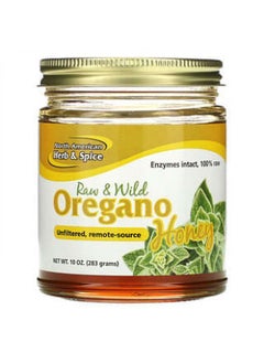 North American Herb & Spice North American Herb & Spice, Raw & Wild Oregano Honey, 10 oz (283 g)  - Image 1