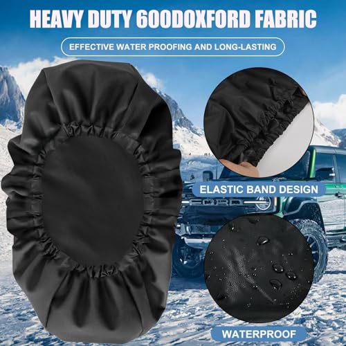 Qflrgon Winch Cover, New Upgrade Heavy Duty 600D Oxford Fabric Winch Covers for 8500-17500 lbs Electric Winch, Waterproof Dustproof Sunproof UV Resistant Tear Resistant Durable, 22″ x 9.8″ x 7.5″ - Image 3