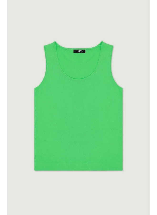 Mısırlı 1951 Sea Green Basic Knit Women's Tank Top
