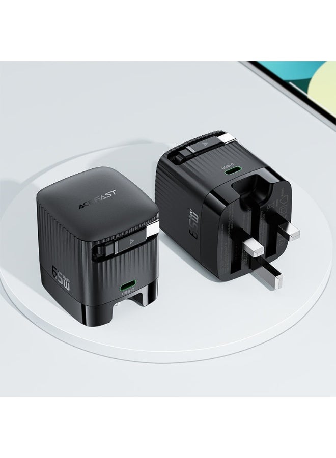 ACEFAST GaN Fast Wall Charger A129 PD65W Fast Charger, 1USB-C Port &USB-C Retractable Cable (65cm) Suitable for  laptops, phones, tablets, game consoles - Image 5