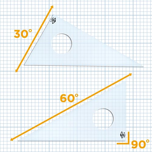 Alvin 130C-6 30-Degree/60-Degree 6" Clear Professional Acrylic Triangle - Image 2