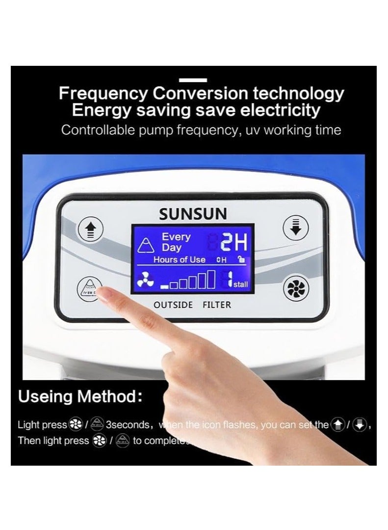 Sunsun HW-3000 UV 9W 5-Stage Aquarium External Canister Filter - Image 2