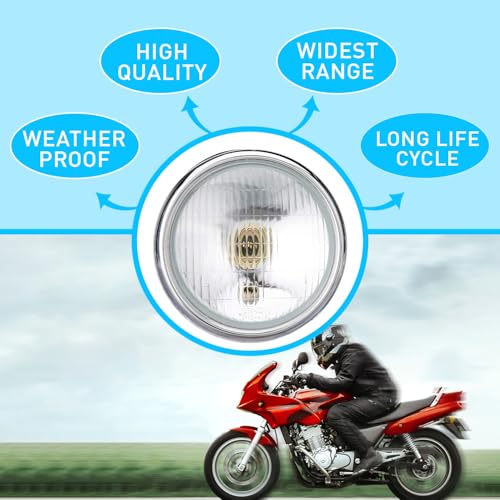 UNO Minda Hl-5115A Motorcycle Head Halogen Light Assembly With Dome For Yamaha Rx 100 - Image 4