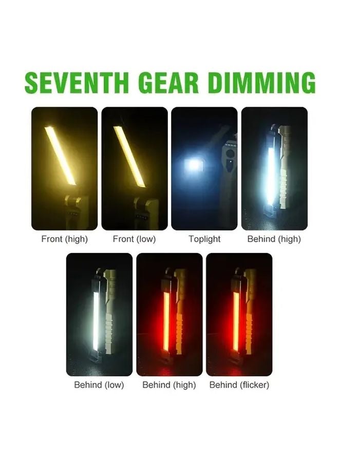 Khaki Magnetic LED Flashlight Hands Free Work Light Rechargeable Portable Emergency Light - Image 5