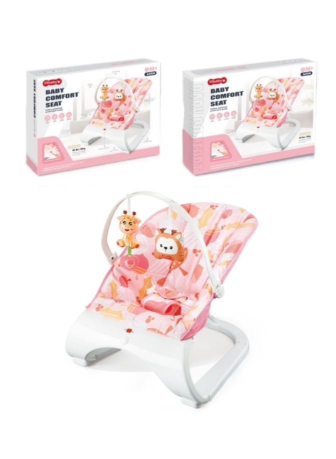 Tiibaby 68161 Baby Rocking Chair with gentle motion Seat, Toy Bar, 3-Point Safety Harness - Image 2