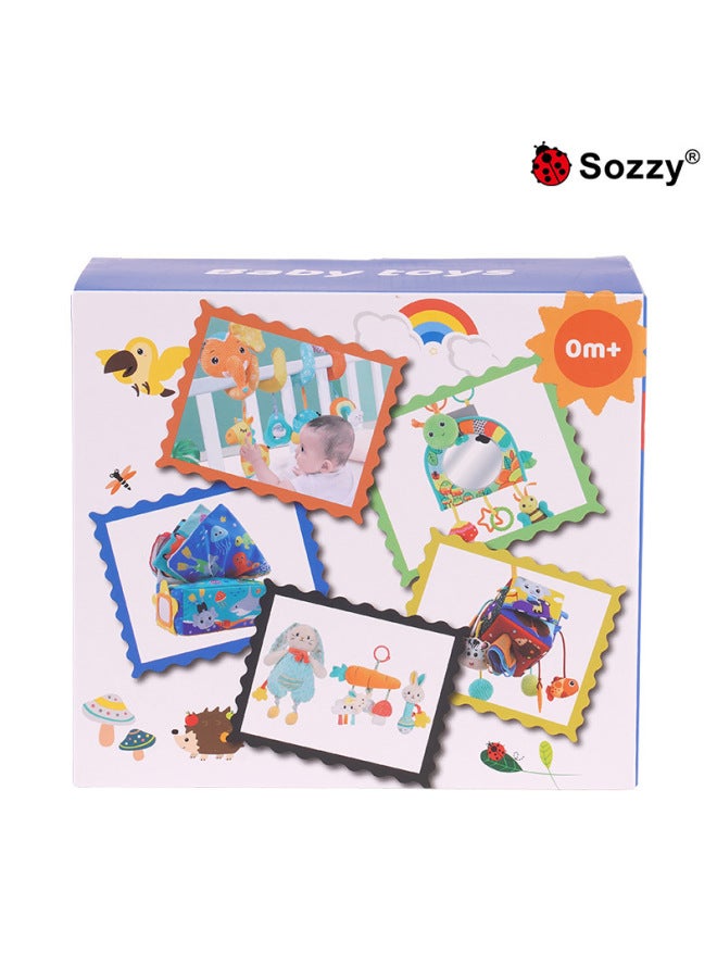 Sozz Newborn Gift Baby Caterpillar Height Plush Doll Baby Toy Wholesale-Color:Color Box (buy Color Box 18*16 * 9cm Separately) - Image 1