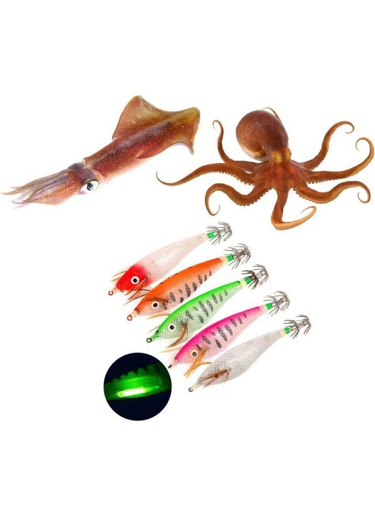 Profisher Profısher Squid Fake 11CM 22GR Glitter Dress Highlighter Hard Bait Orange  - Image 1