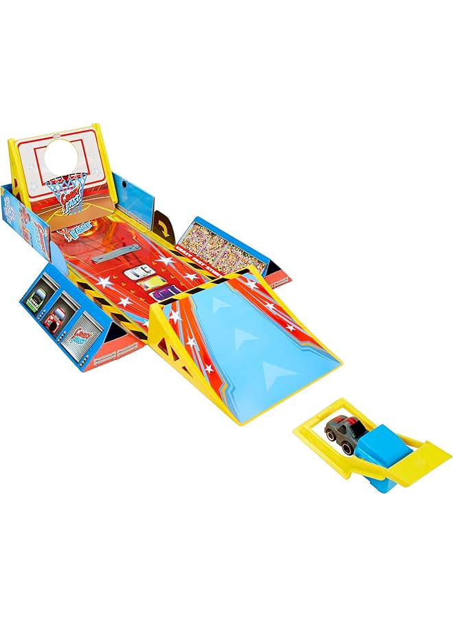 little tikes My First Cars Crazy Fast 4 In 1 Dunk'N Stunt'N Game'N Set With One Exclusive Pullback Toy Car - Image 1