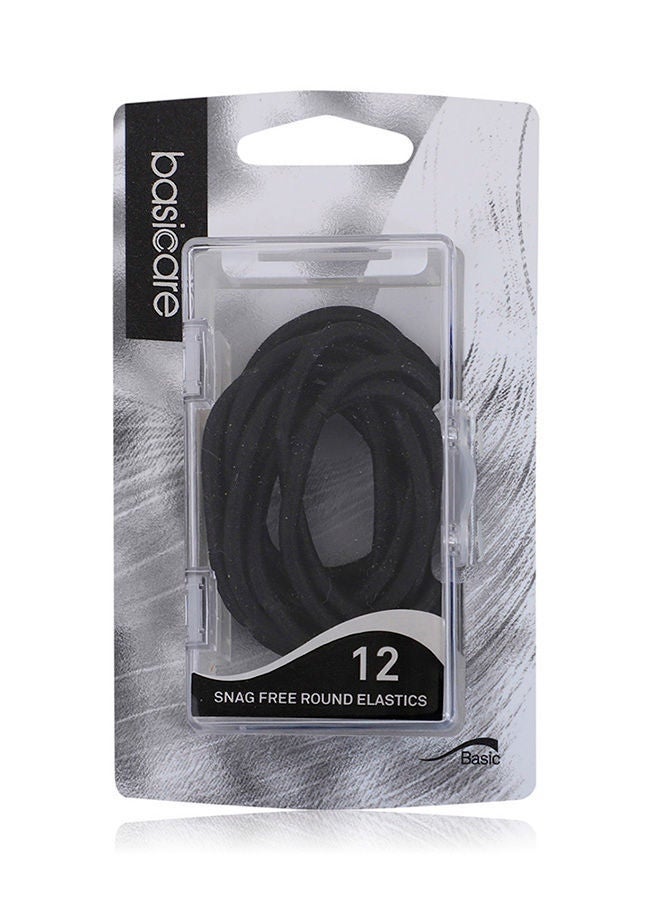 Basicare Round Snag Elastic Black
