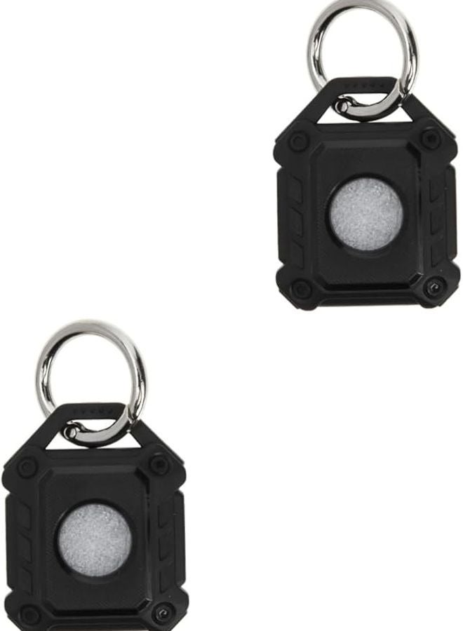 2pcs AirTag Keychain Case Cover Protector 4 5x4cm Size TPU Lightweight As Shown Color - Image 1