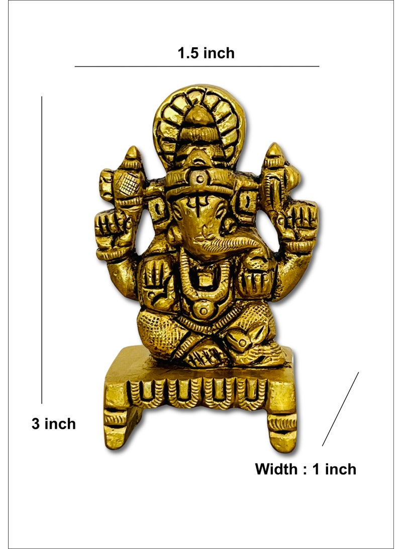 Divine Design Ganesh Ji on Pata – A Symbol of Auspicious Beginnings and Prosperity(3 inches) - Image 2