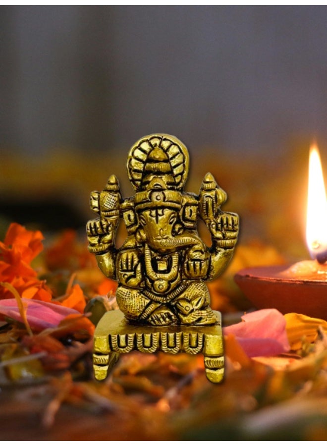 Divine Design Ganesh Ji on Pata – A Symbol of Auspicious Beginnings and Prosperity(3 inches) - Image 4