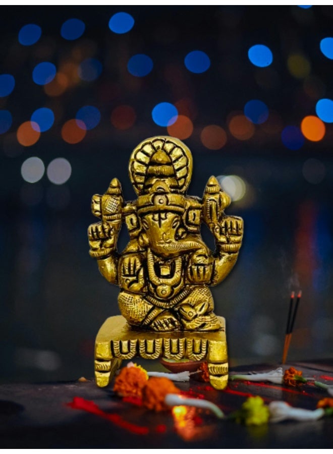 Divine Design Ganesh Ji on Pata – A Symbol of Auspicious Beginnings and Prosperity(3 inches) - Image 3