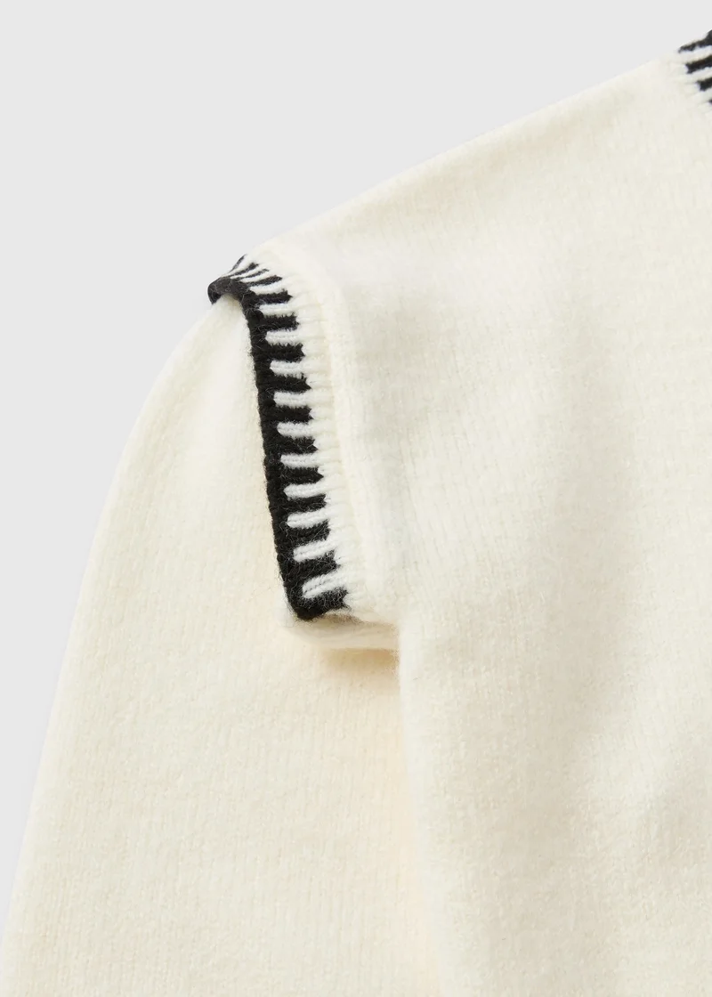 ماتلان طقم بناتي من سترة صوفية محبوكة وسروال