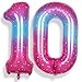 RainbowQ Party 10 Balloon Number 40 Inch for Boy or Girl Big Starry 09 Foil Mylar Large 10 Number Balloons Happy 10th Birthday Party Anniversary Decorations Supplie - Image 2