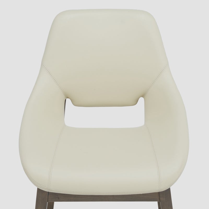 AL HUZAIFA FURNITURE Drake Dining Chair In Microfiber, With Ash Solid Wood Legs - Image 3